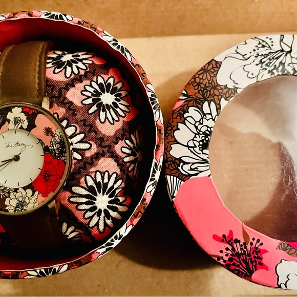 Vera Bradley Mocha Rouge pink & brown.. retired watch​ - Picture 5 of 8